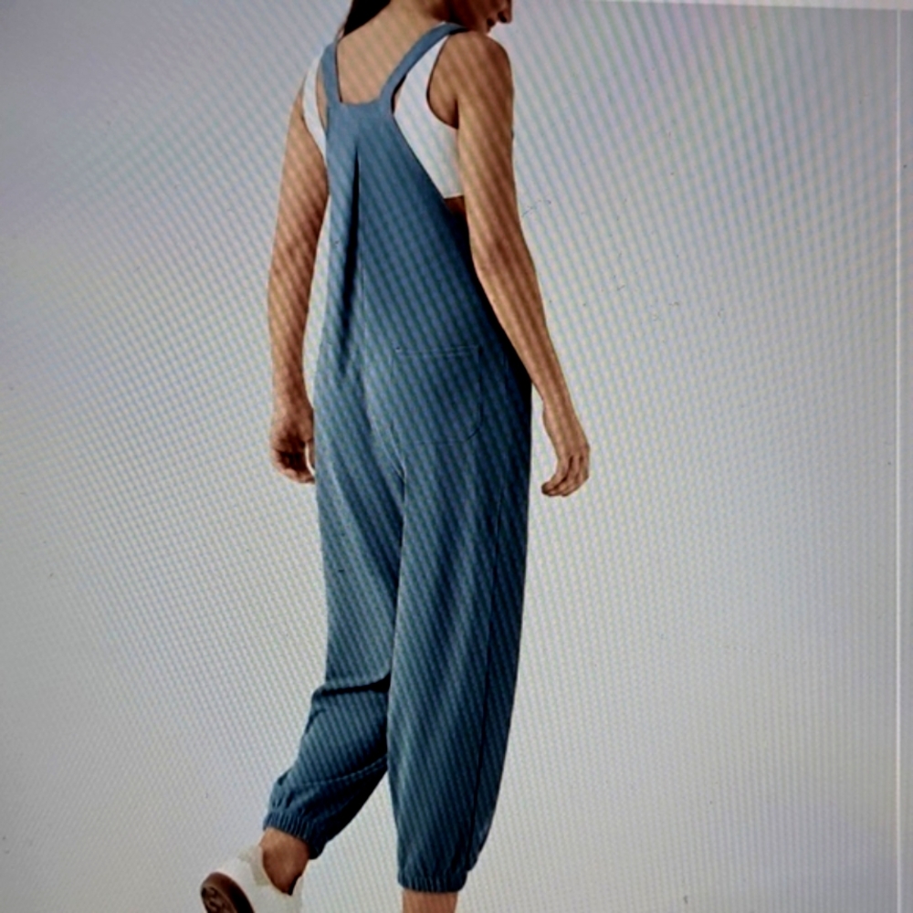 XSMALL.   HALARA ADJUSTABLE WAFFLE JOGGER OVERALLS - Picture 2 of 11